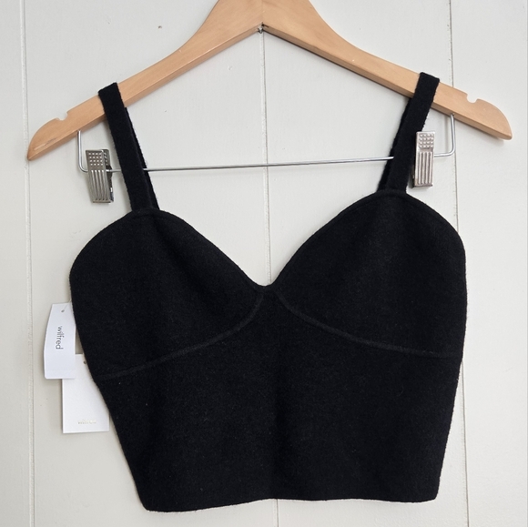 NWT Wilfred Black Crop Top- Size L - Picture 2 of 7